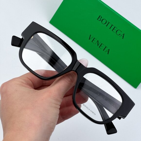 Bottega Veneta BV1289O 001 BRAND NEW Eyeglasses Black Square Women - Picture 1 of 11